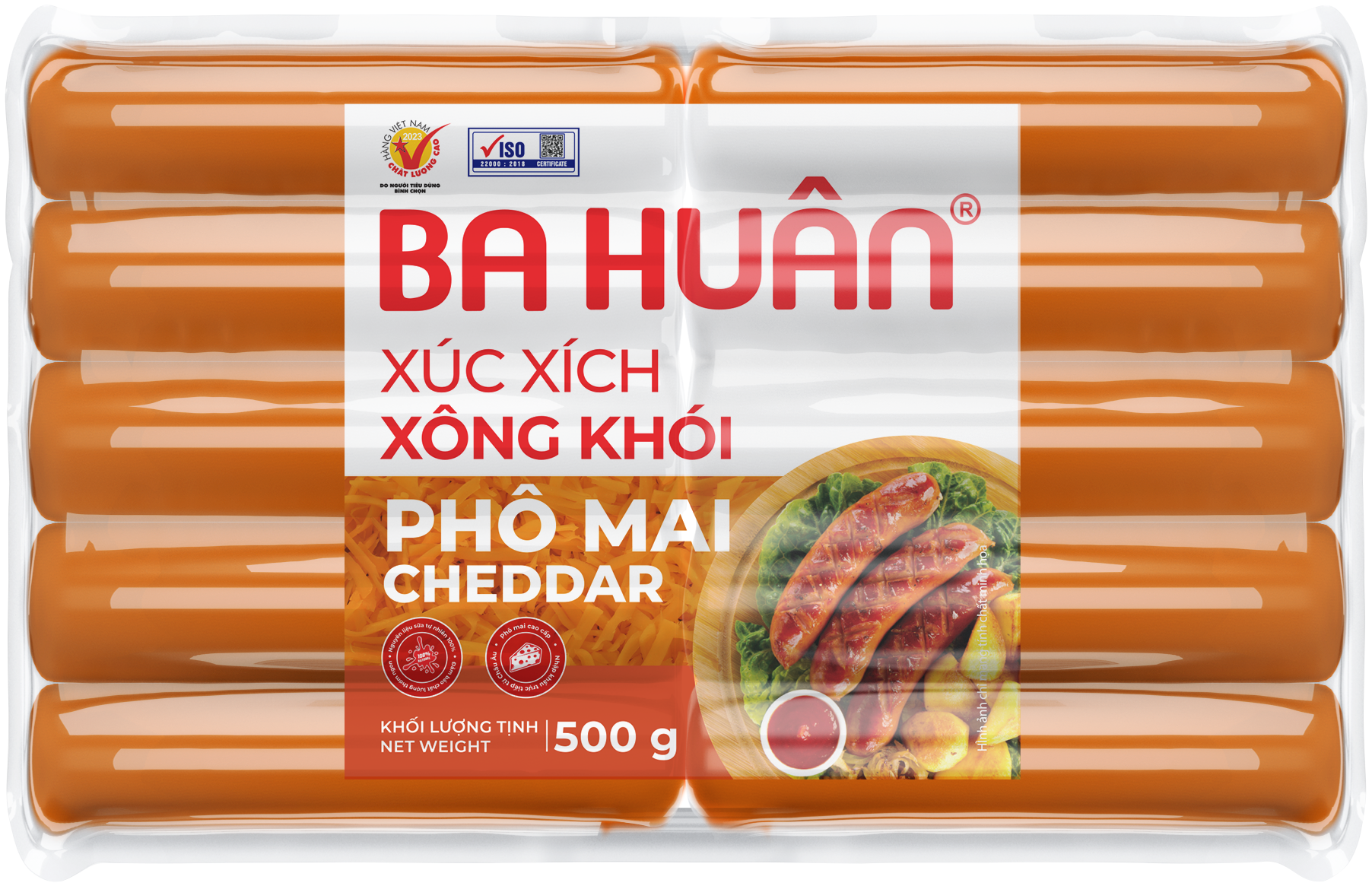 Package Sausages_Pho Mai_Mockup 500g